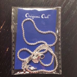 Origami Owl 16-18” silver cube chain